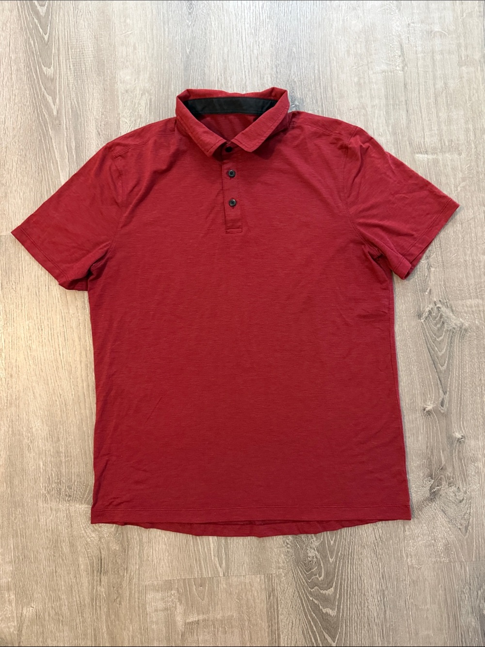 Lululemon Men’s Evolution Deep Red Short-Sleeve Casual Golf‎ Active Polo Shirt